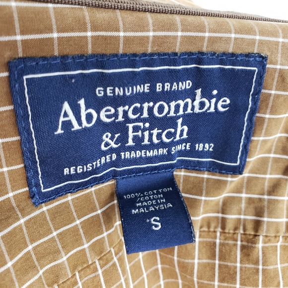 Abercrombie Fitch Mens Small Brown Button Up Shirt - Picture 5 of 8